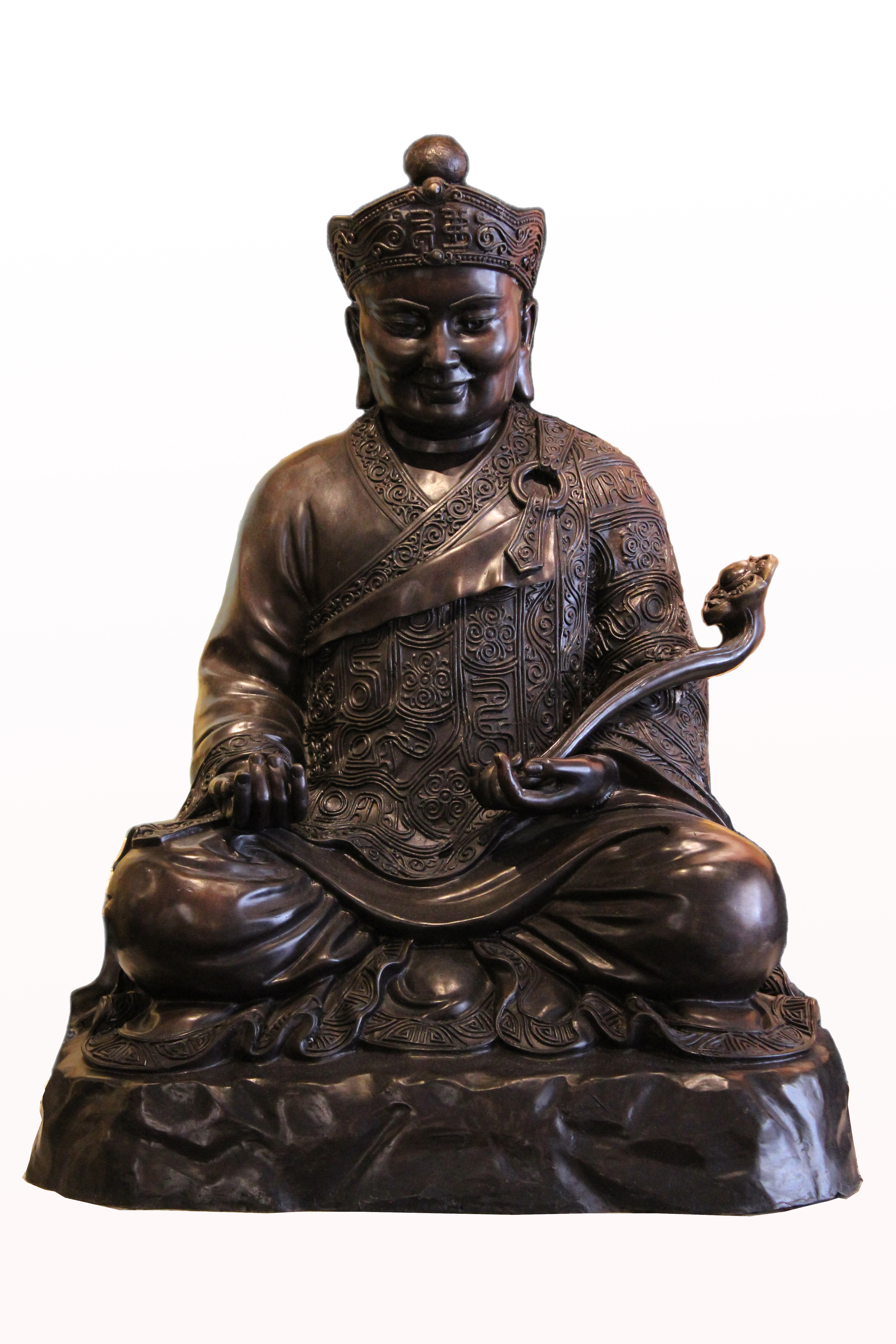 Large Chinese Bronze Seated Buddha Figure