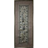 Chinese, Framed Needlepoint Silk Tapestry, Qing