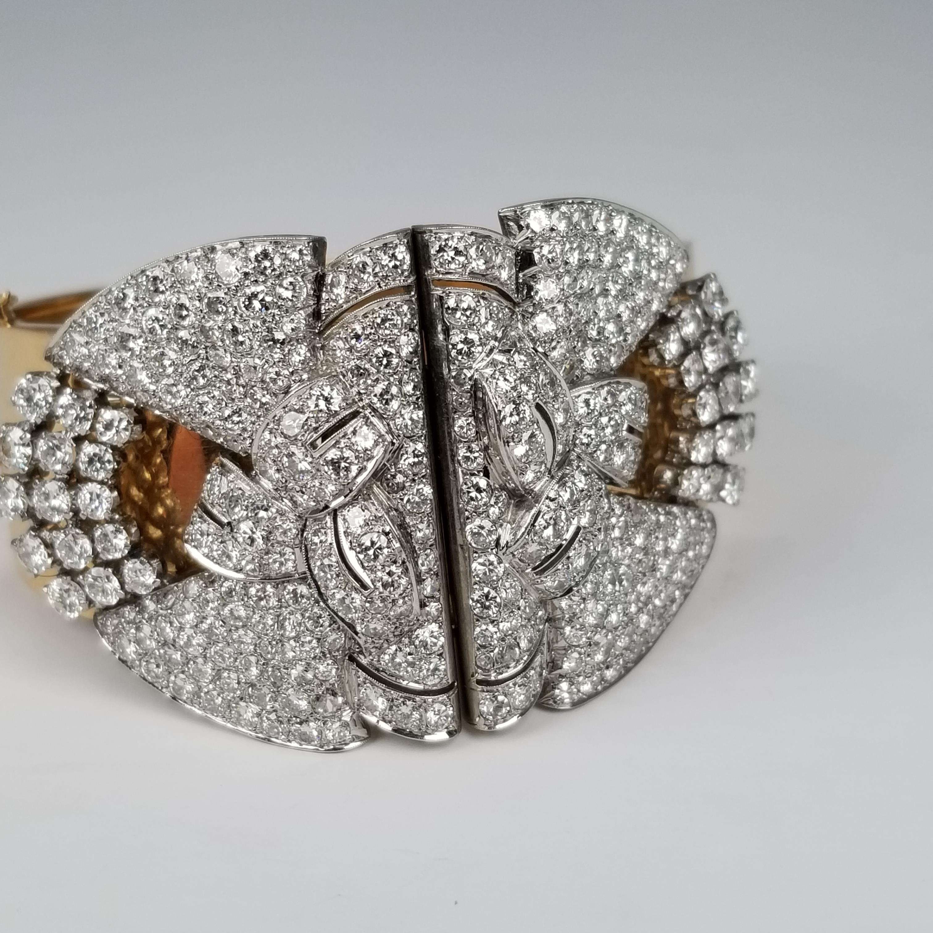 13ct Diamond & Gold Bracelet/Brooch/Pin Set - Image 4 of 10