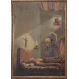Signed, Early 20th C. Painting of Grim Reaper