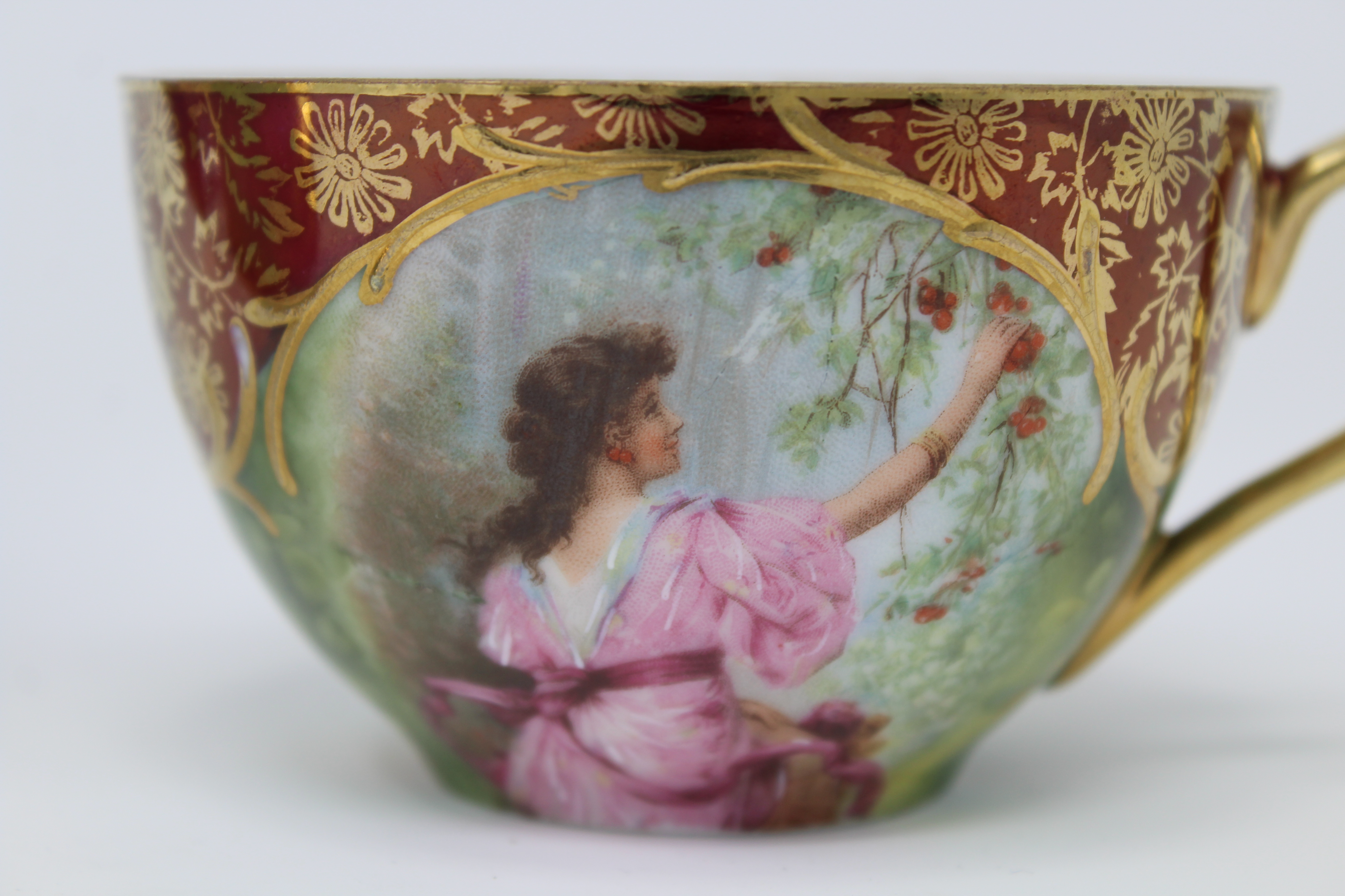 Antique Royal Vienna Porcelain Cup & Saucer - Image 2 of 5