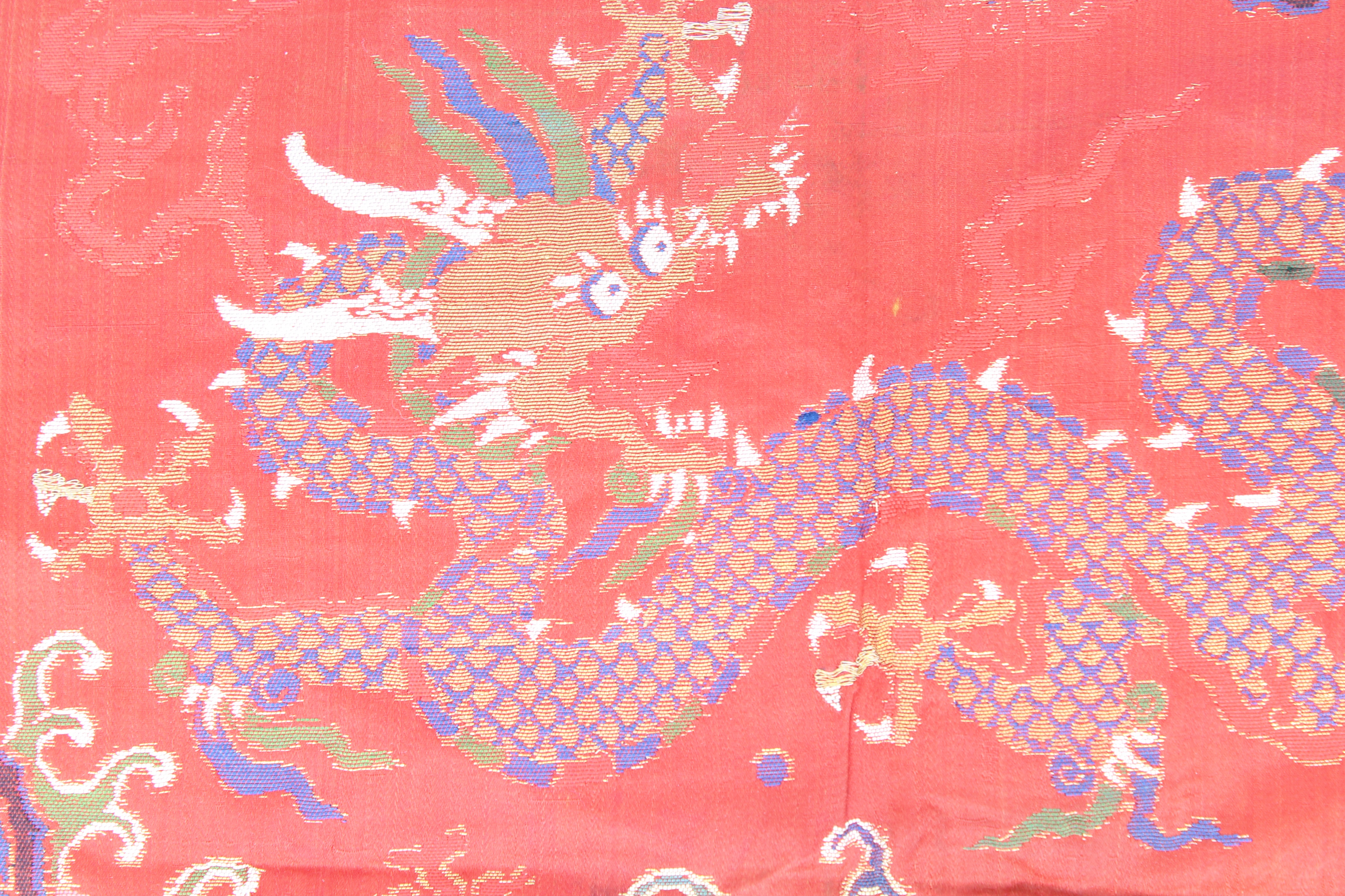 Antique Chinese Five-Claw Dragon Textile - Image 2 of 3