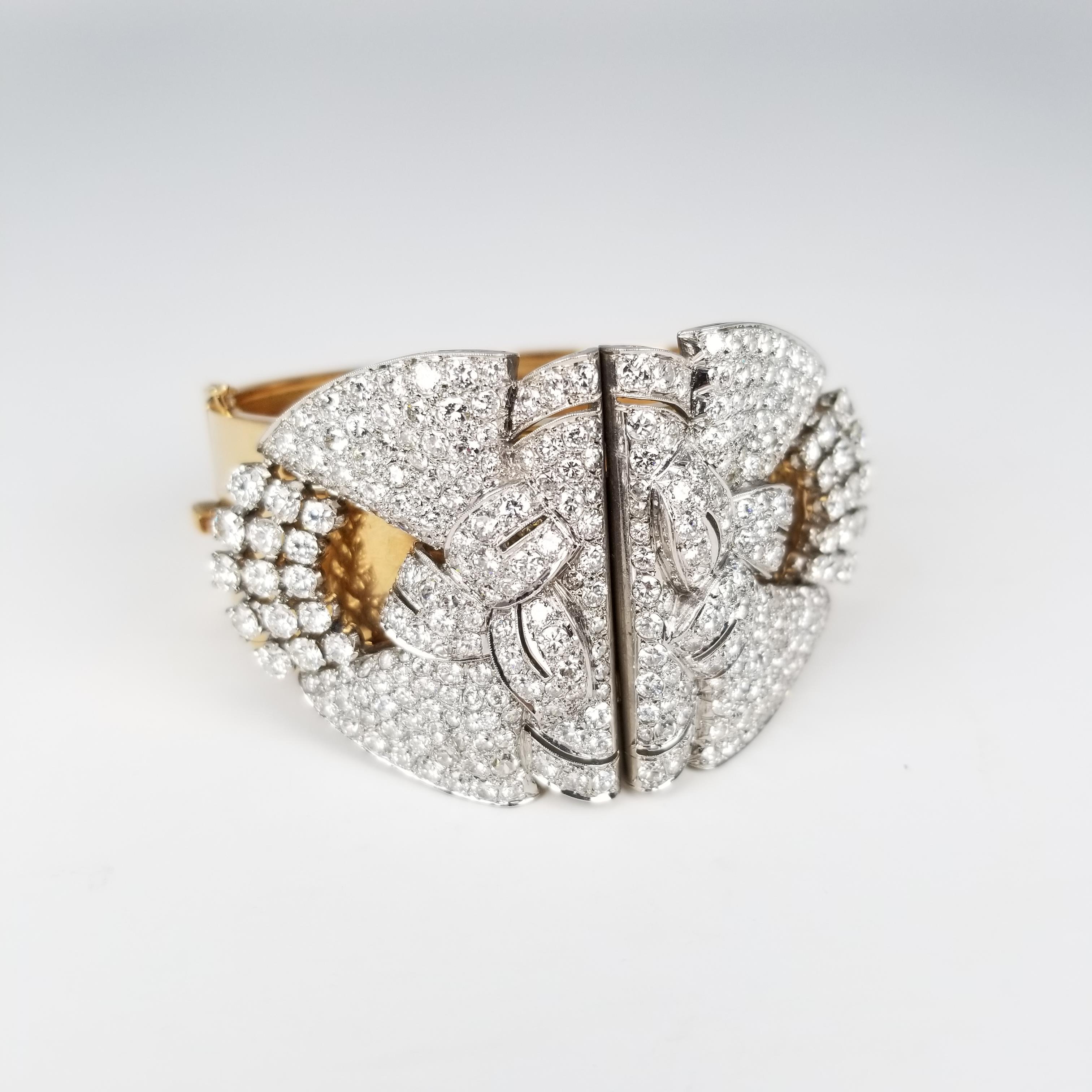 13ct Diamond & Gold Bracelet/Brooch/Pin Set - Image 2 of 10