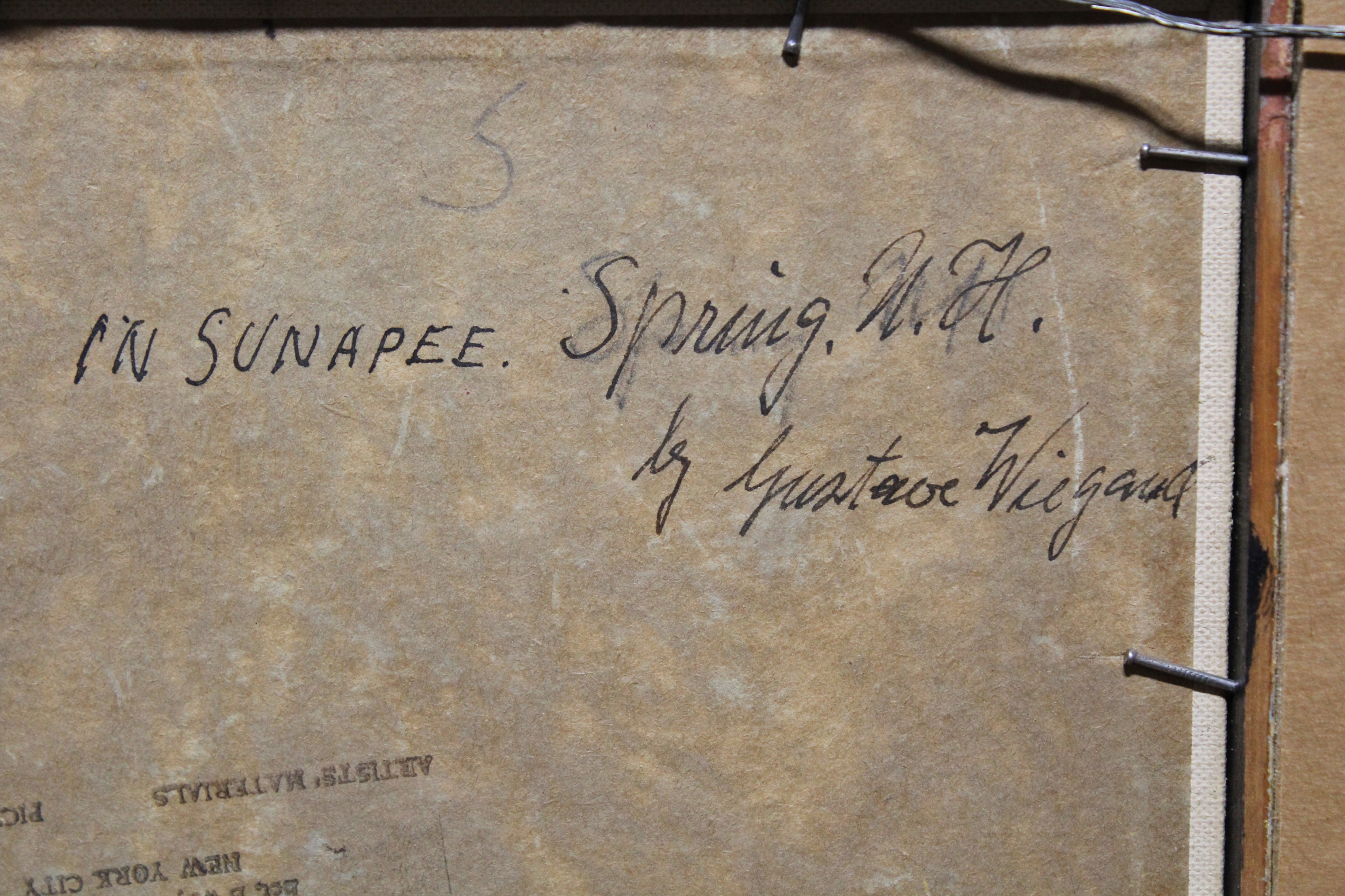 Gustave Wiegand (1870 - 1957) "In Sunapee...NH" - Image 5 of 5