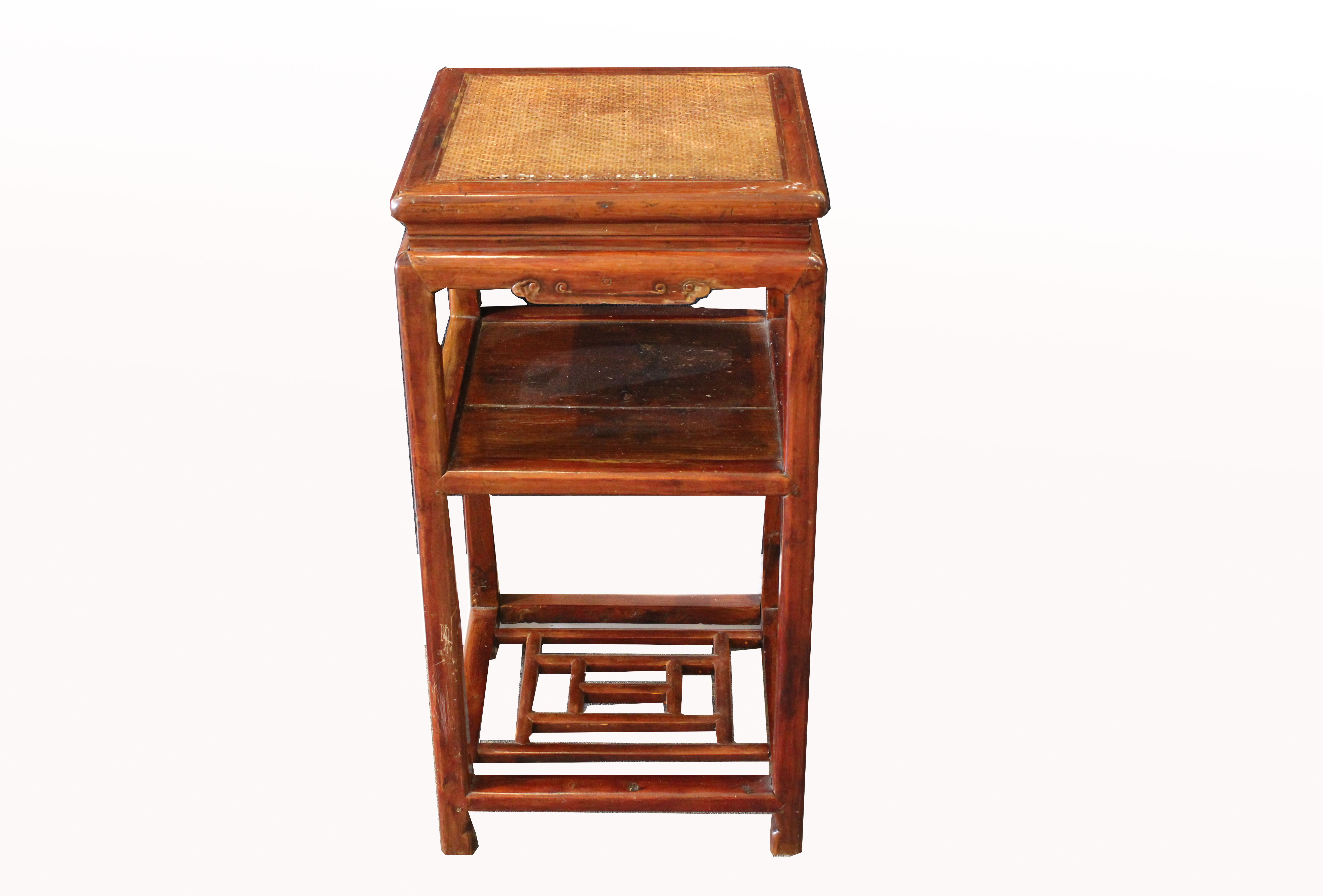 Chinese Hardwood Side Table, Signed