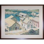 Henry Gasser Lithograph Gloucester Harbor