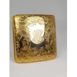 14K Gold Ornate Embossed Cigarette Case