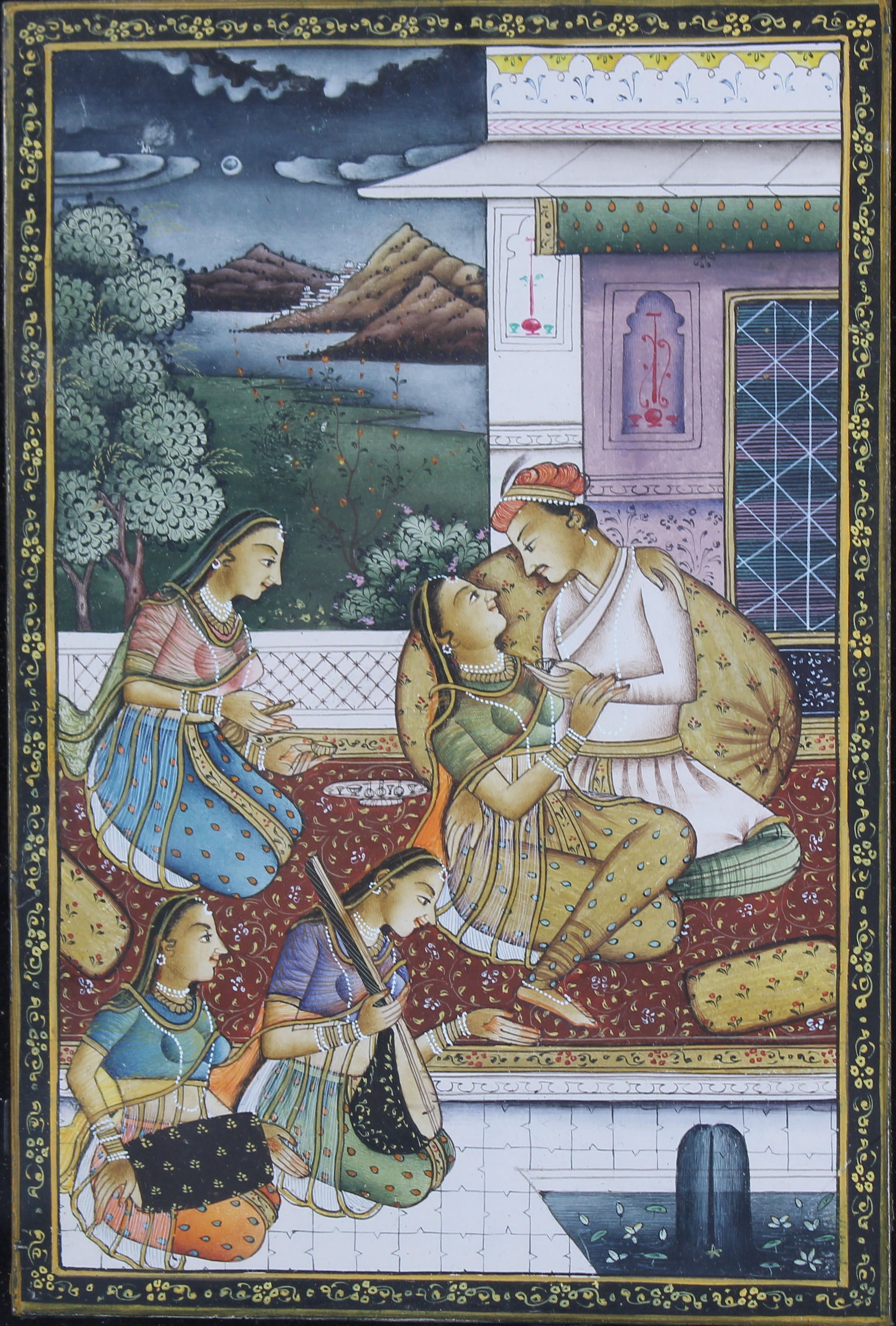 Fine Antique Mughal Painting, India - Image 2 of 3