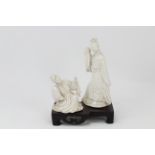 (2) Chinese Porcelain Figures on Stand