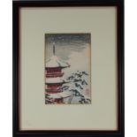 Framed Japanese Woodblock Print