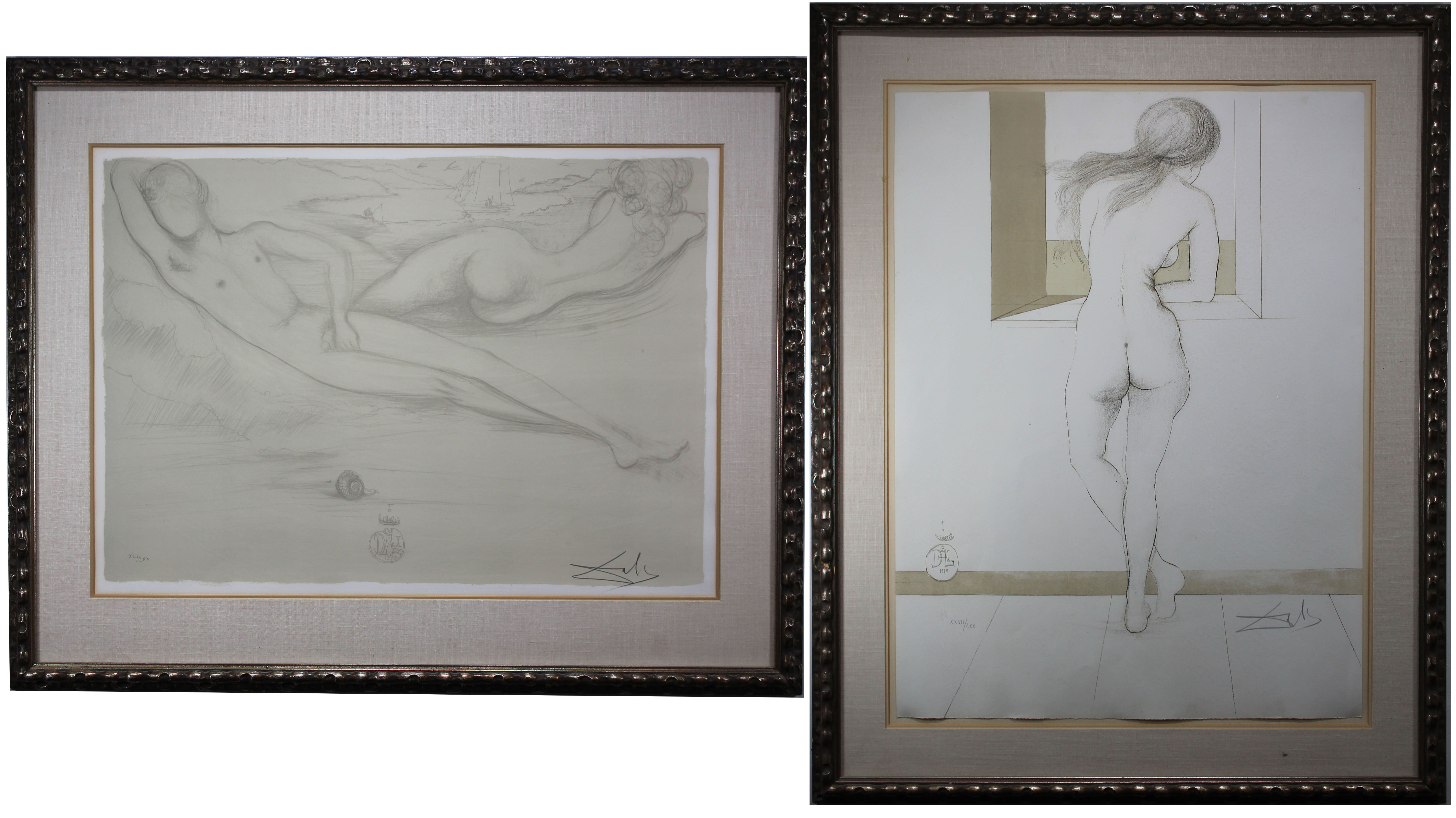 (2) Large Salvador Dali (1904 - 1989) Lithographs