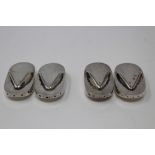 (4) Sterling 950 Salt & Pepper Sandle Shakers