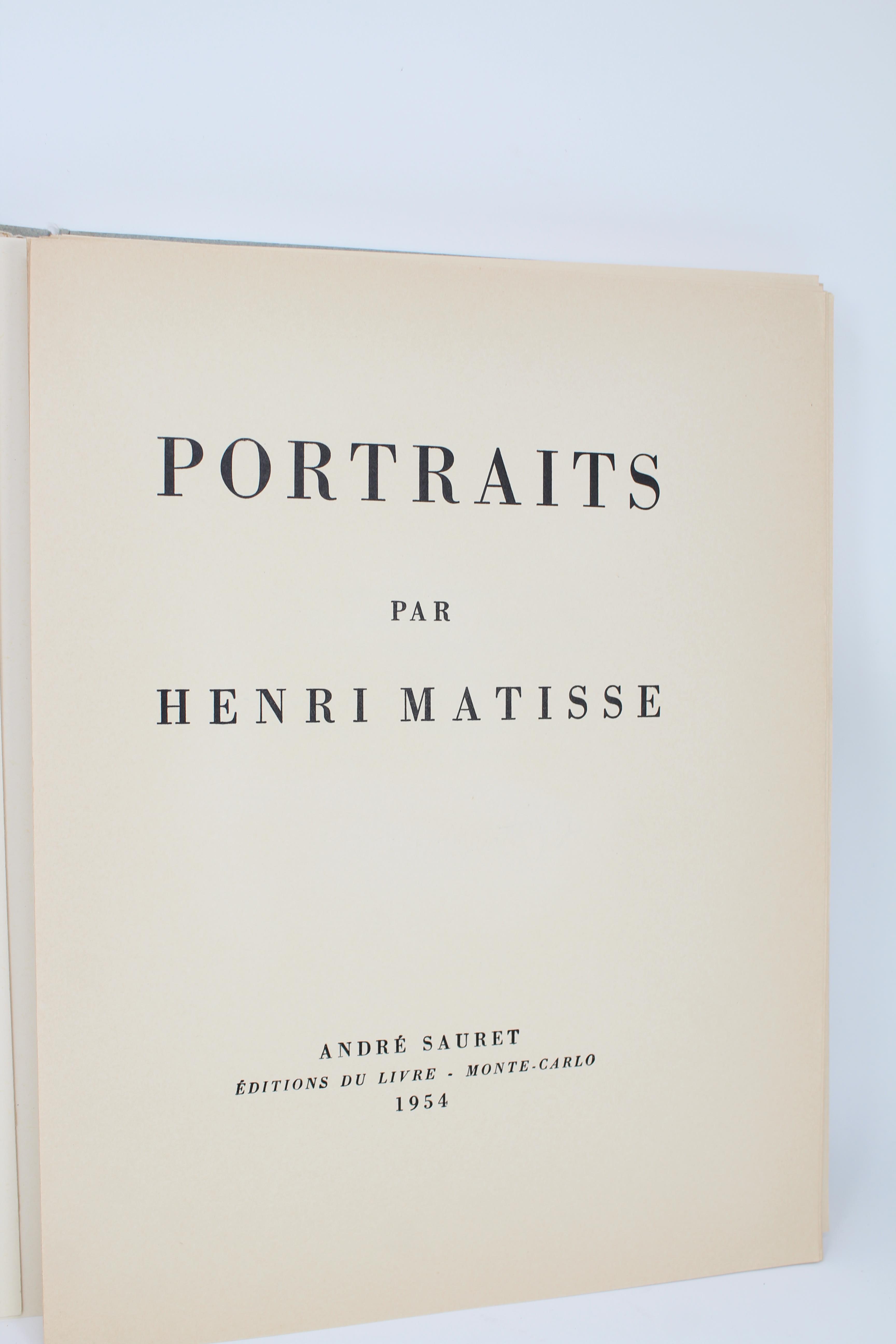'Portraits' Henri Matisse 1954 Book - Image 3 of 12