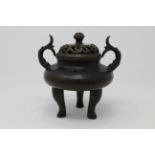 Signed, Chinese Bronze Tri-Footed Censer