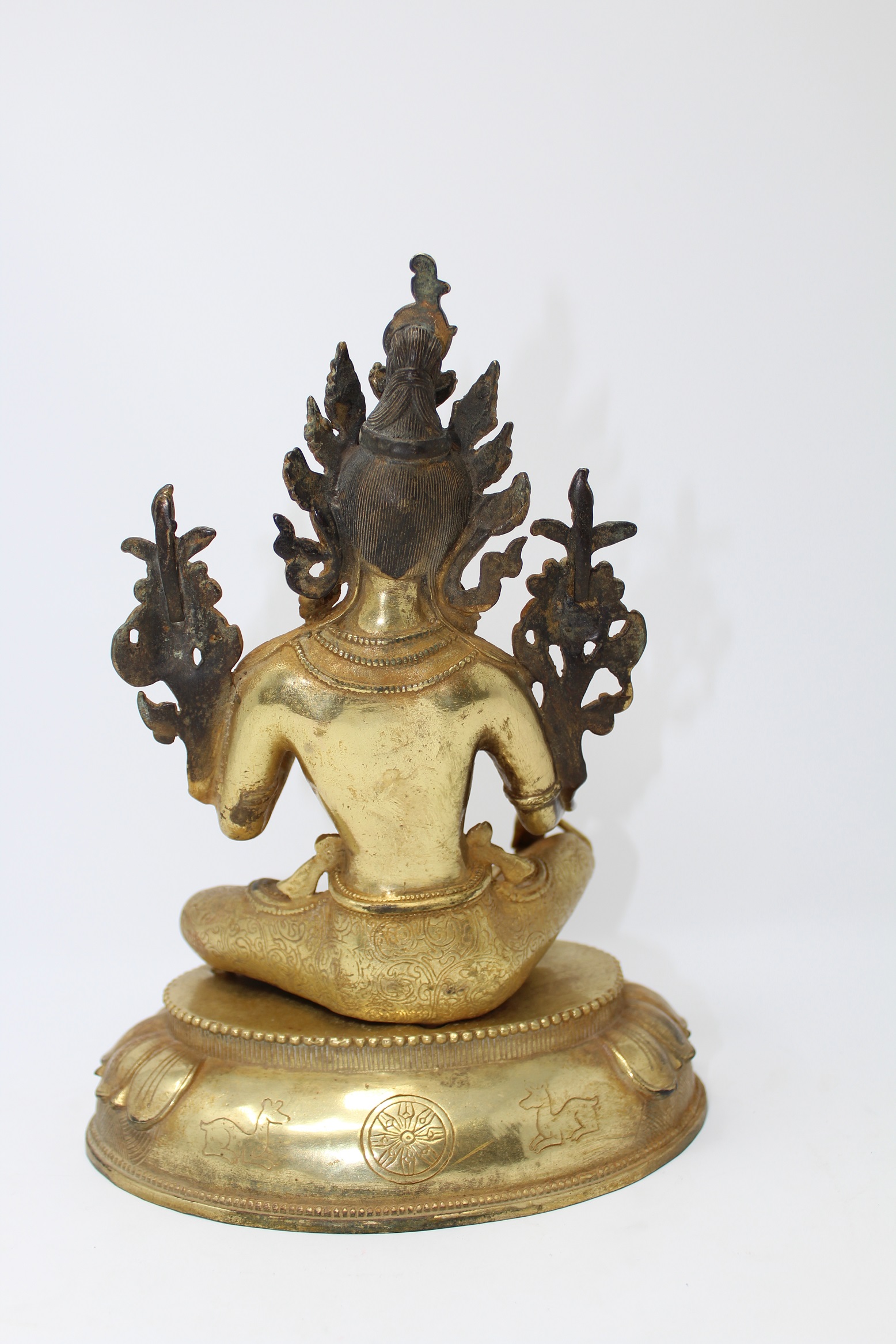 Tibetan Seated Gilt Bronze Buddha Figure - Image 4 of 6