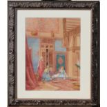 19th C. Orientalist Watercolor, Signed "Manzini"