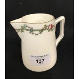 WHITE STAR LINE: Stonier & Co. milk jug, decorated with a band of flowers around rim, marked White