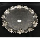 BELFAST: Superb early 20th century silver plated drinks tray engraved with the Harland family crest.