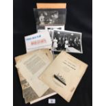 COMMODORE JOHN TREASURE JONES COLLECTION - CUNARD: Personally owned ephemera & photographs including