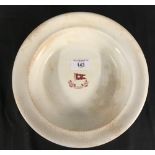 WHITE STAR LINE: Third-Class soup bowl decorated with house flag to centre, heavily crazed. 9½ins.