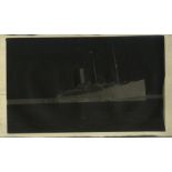 R.M.S. TITANIC: A photograph & negative showing Titanic survivors Hilda Slater, Lawrence Beesley and