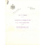 BELFAST: Draft copy of presentation of the freedom of Belfast, dated Thursday 20th April, 1911. Plus