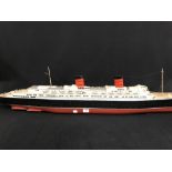 OCEAN LINER: R.M.S. Queen Elizabeth, good scratch built, large model of the liner. 53ins.