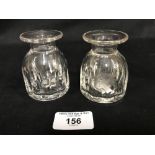 WHITE STAR LINE: Pair of inkwells each marked with house flag. 3ins.