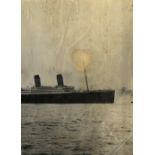 R.M.S. TITANIC: Period reprinted Harland & Wolff photograph of Titanic taken during her sea trials