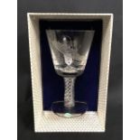 THE ALLAN ROUSE COLLECTION - QUEEN MARY: Stuart Crystal souvenir goblet in original presentation