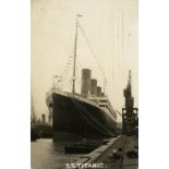 R.M.S. TITANIC: An exceptional handwritten postcard postmarked 11pm 9th April 1912 sent by Second-