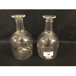 OCEAN LINER: Early 20th century cut glass Royal Mail & Pacific Steam Company carafes (2).