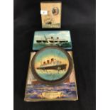 THE ALLAN ROUSE COLLECTION - OCEAN LINER: Queen Elizabeth & Queen Mary souvenir biscuit tins (4).