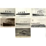 R.M.S. TITANIC: Real photo & other postcards of Titanic including Tichnor Brothers rotary & national