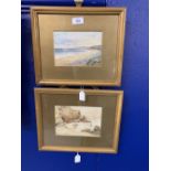 C. O. Redfern 1905: Watercolour, coastal study. Signed lower left. 6½ins. x 4½ins. Plus Lucas P.