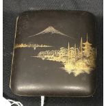 The Thomas E Skidmore Collection: Japanese export cigarette case Damascene black ground with