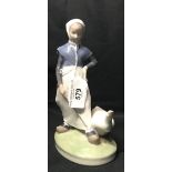 The Thomas E Skidmore Collection: 20th cent. Ceramics: Royal Copenhagen Girl with goose. 528.