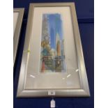 Les Matthews: 20th cent. Artists proof, limited edition print on paper of the Empire State Building.