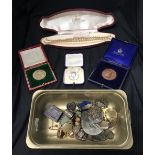 Hallmarked Silver: Thimbles, pendants, coin necklaces, and other commemorative medallions, rank