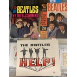 Ephemera Beatles Memorabilia: Cast list and stills from the film Help. 'The Beatles by Royal