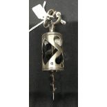 Corkscrews/Wine Collectables: 18th cent. Silver fine bouchon case, provincial mark. The handle