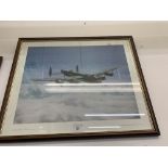 Military Prints: Airforce Gerald Palmer "Moonlight Return" 21ins. x 16ins. Mandy Shepherd "Forty