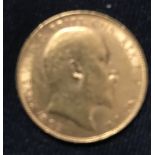 Coins: Sovereign Edward VII 1907. 8gms.