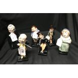 Royal Doulton: Dickens Series. Pickwick, Mr Pickwick, Fat Boy, Mrs Bardell, Buz Fuz, Dick Swiveller,