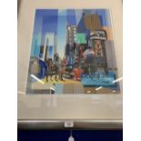 Les Matthews: 20th cent. Artists proof, limited edition print on paper of Times Square New York.