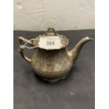 The Thomas E Skidmore Collection: Chinese export silver miniature or tea for one teapot, sloping