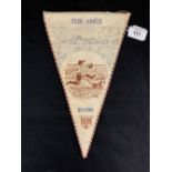 Football Memorabilia: Original pennant presented to England team. England Czechoslovakia