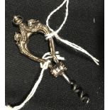 Corkscrews/Wine Collectables: 19th cent. Small bow screw for perfume or medicine corks. Faceted