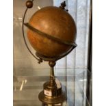 Clocks: French patent globe 'The Empire Clock' patent 19460. Horizontal chapter ring twenty four