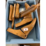 19th cent. Treen hardwood shoe stretchers.